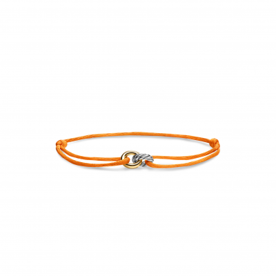 DAVID YURMAN SCULPTED CABLE LINKED CORD BRACELET B18445 S4ORG